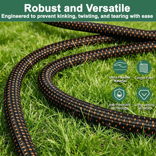 100FT Flexible Garden Hose with 10 Modes Nozzle Q74230