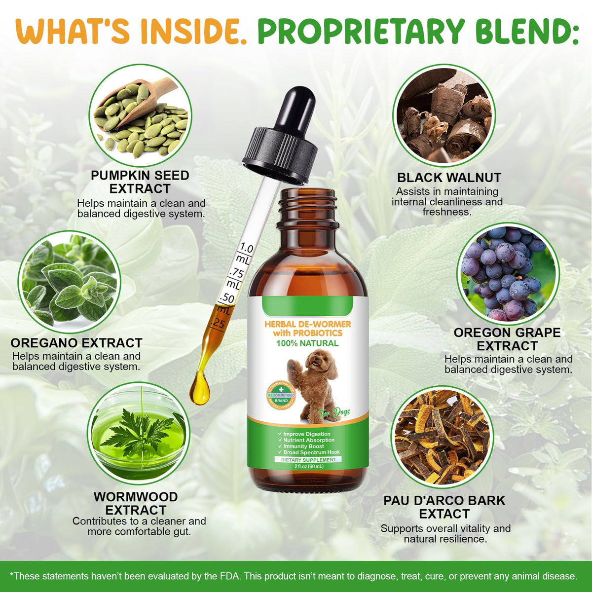 2 Fl Oz Herbal Digestive Support for Dogs I4271
