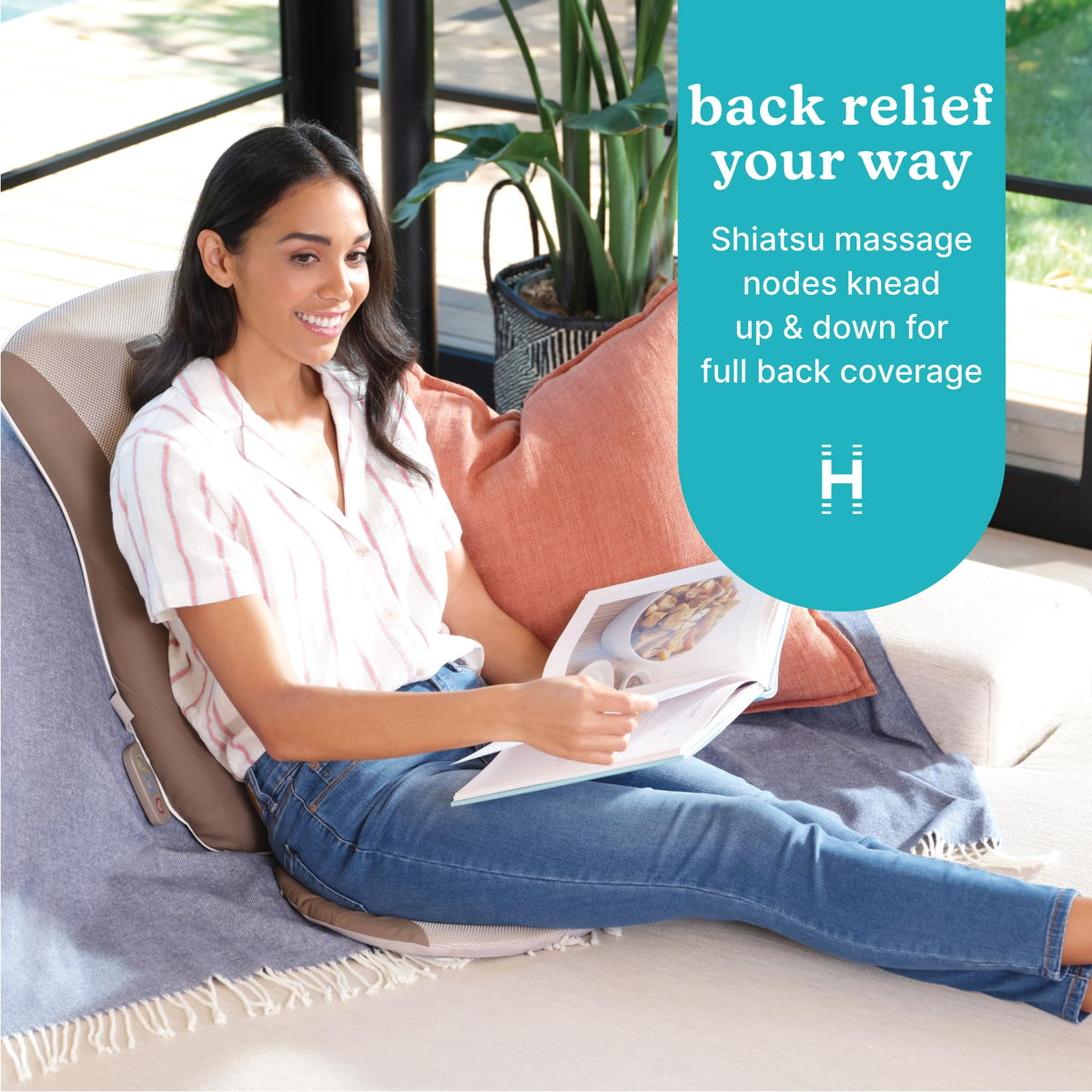 Shiatsu Back Massager Cushion with Heat N169039
