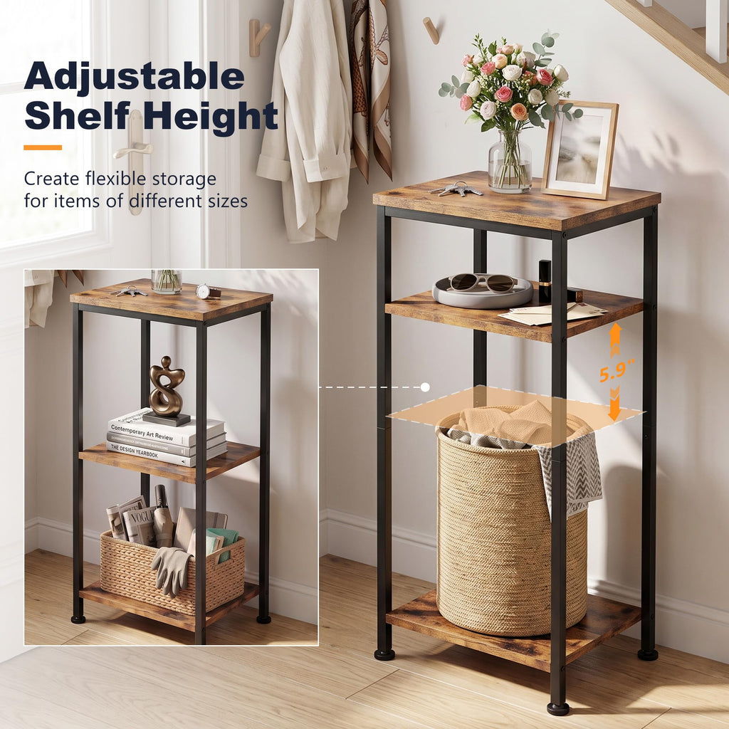 3-Tier Side Table with Adjustable Shelf W616012