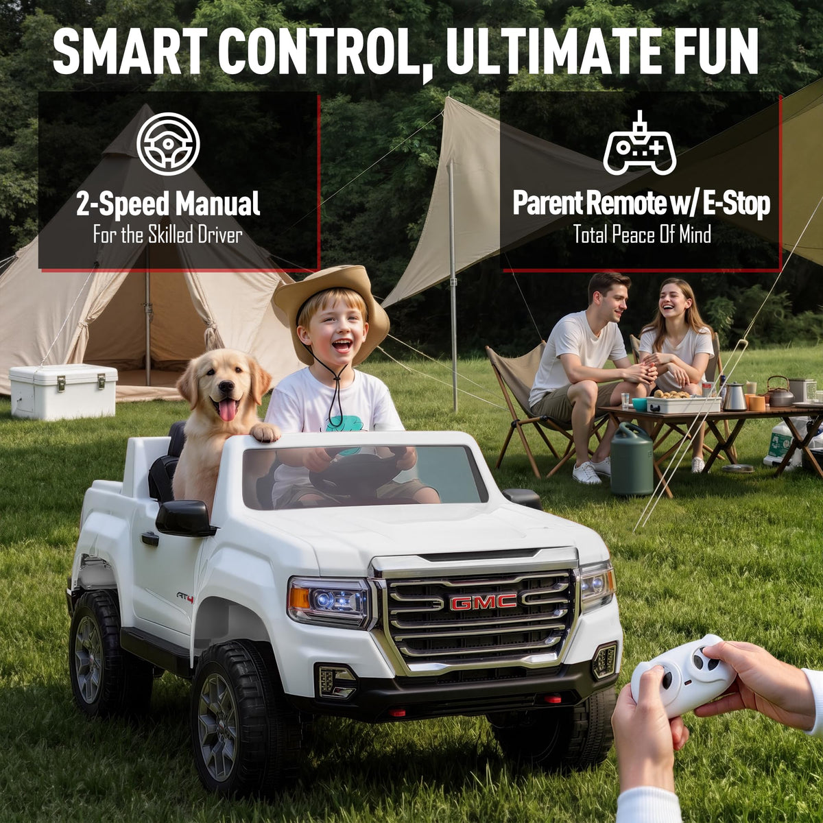 24V 2 Seater Ride On Car White D809390
