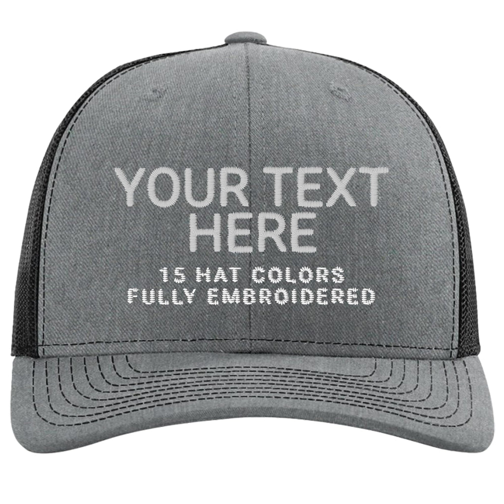 Custom Embroidered Adjustable Snapback Trucker Cap Black G5925
