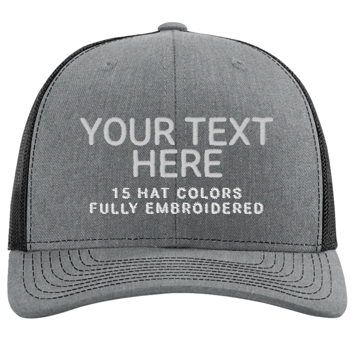 Custom Embroidered Adjustable Snapback Trucker Cap Black G5925