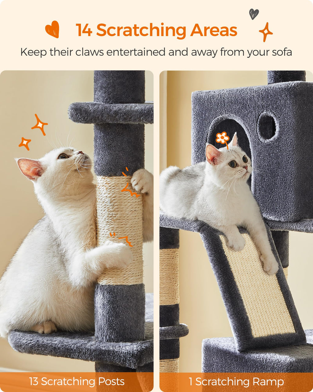 81.1-Inch Multi-Level Cat Tree M748