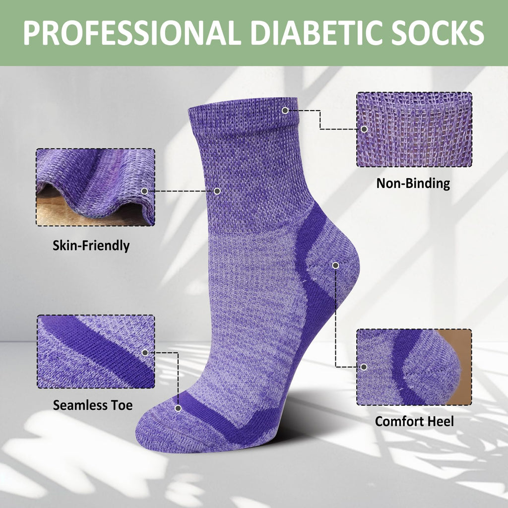Bamboo Viscose Non-Binding Ankle Socks 5 Pairs D154022