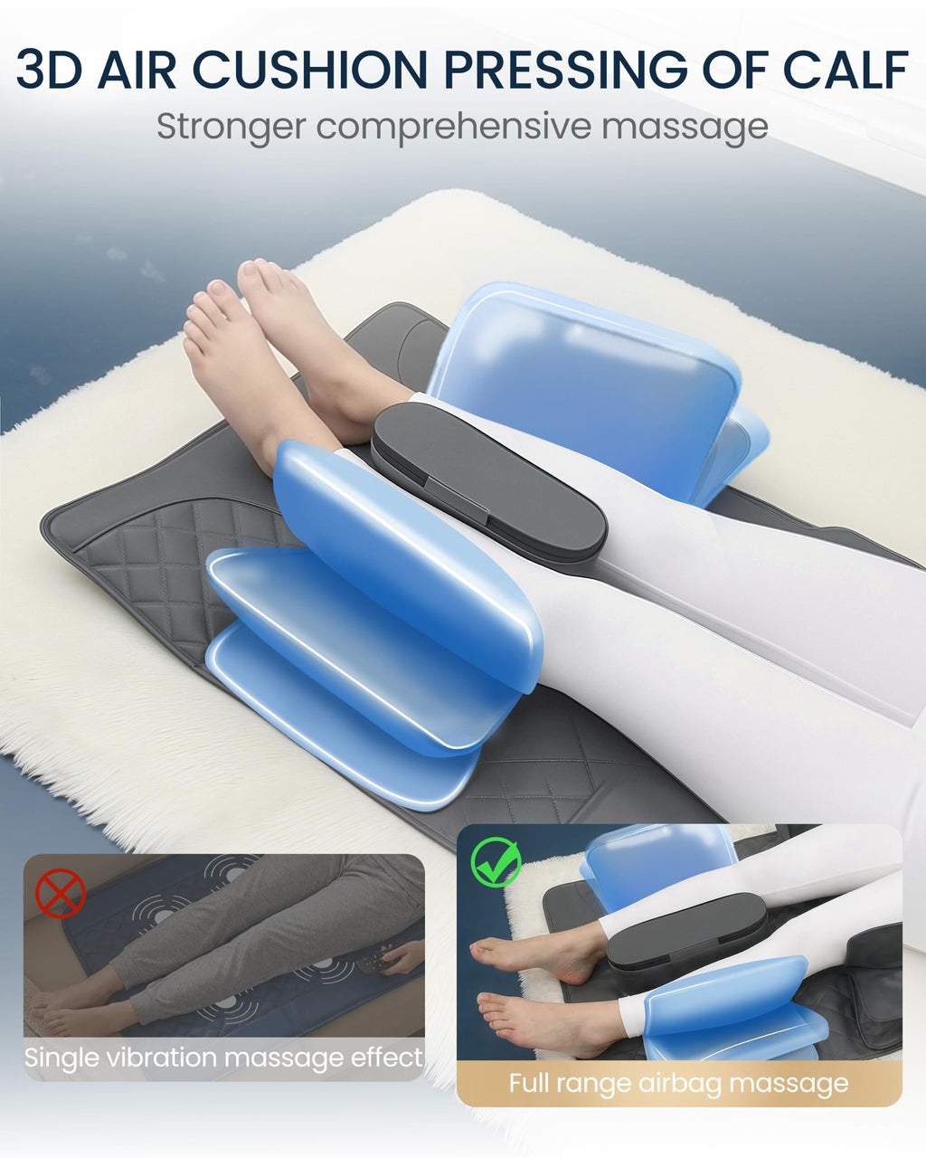 Full Body Massage Mat with Heat, Adjustable Lumbar Traction, Detachable Neck Shiatsu Roller, Airbag Compression, Vibration Massage Pad T9489