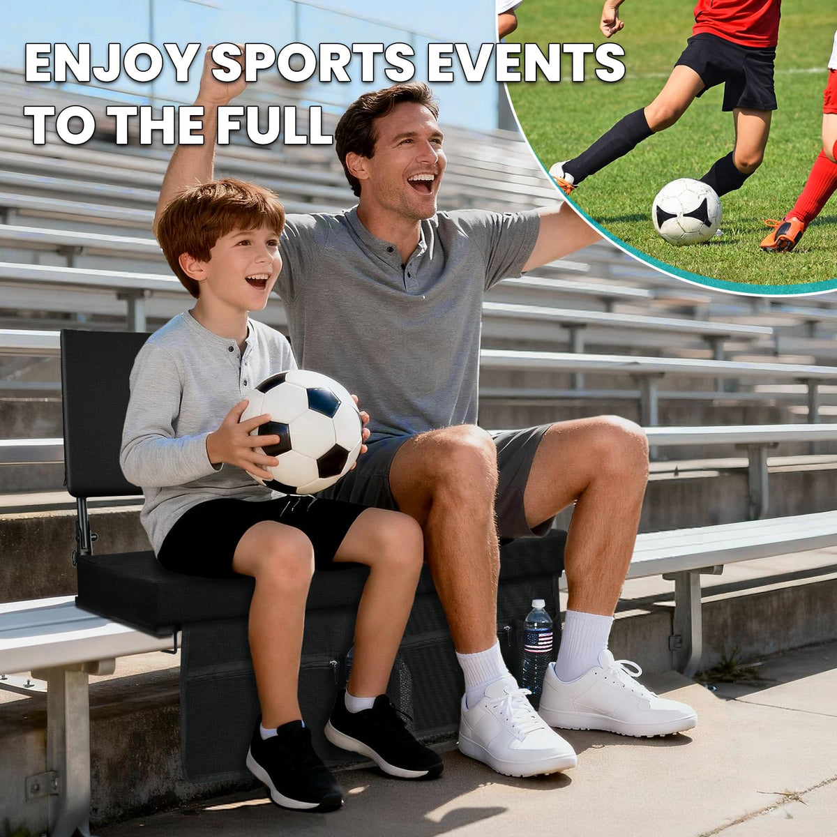 Foldable Padded Stadium Seats with Back Support E275258