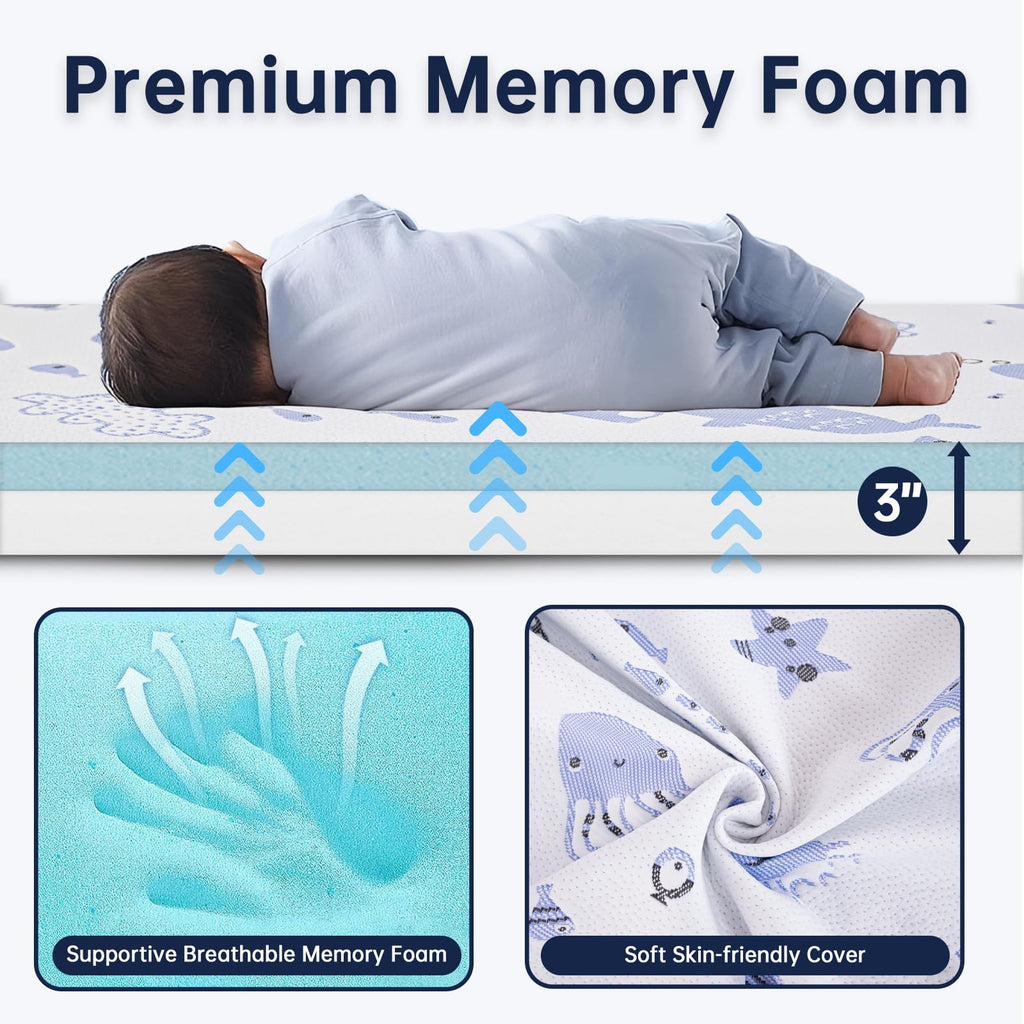 Dual Sided Memory Foam Pack and Play Mattress 38"x26" M182343