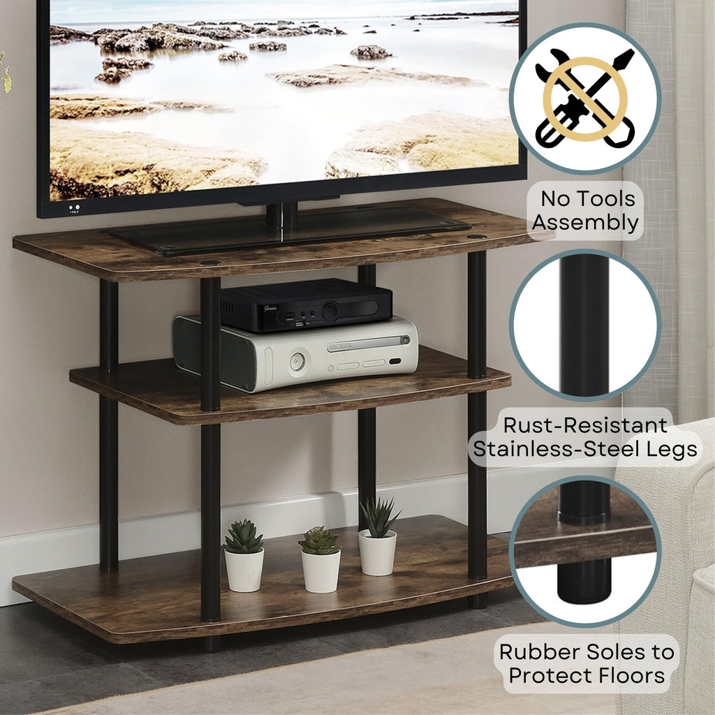 3-Tier TV Stand with Shelves W42187