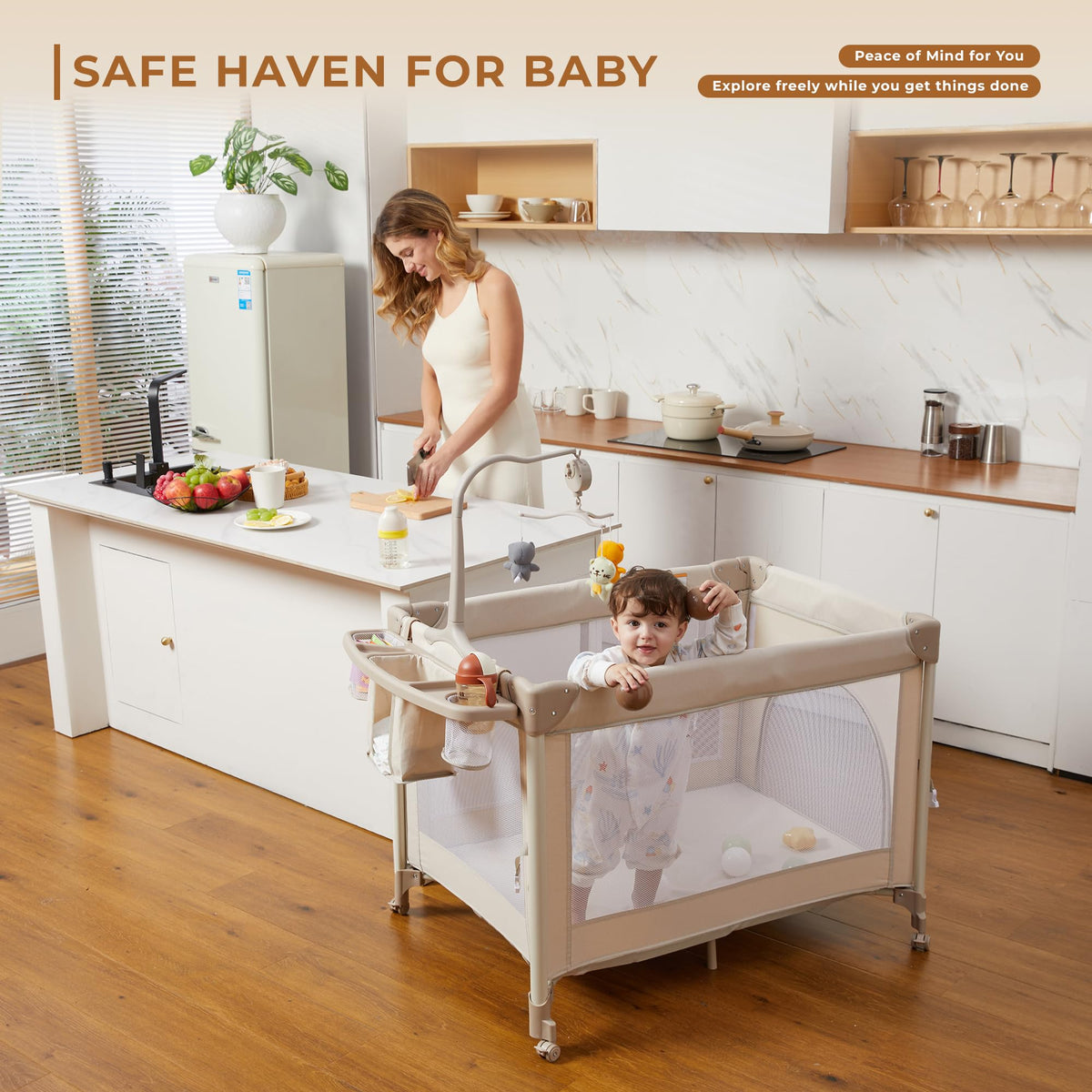 Pack and Play with Baby Bassinet D5322