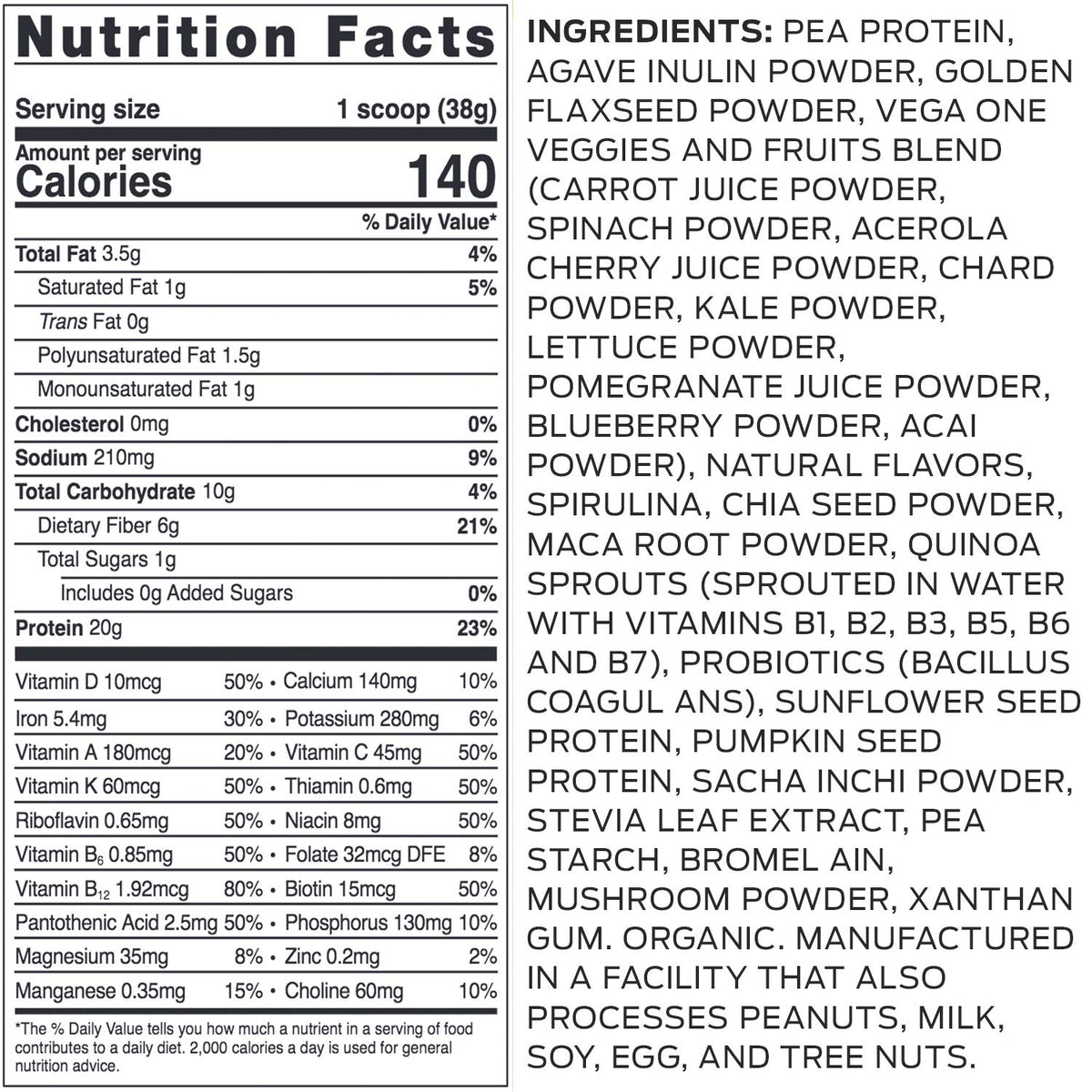 Vegan Vanilla Protein Powder W435129