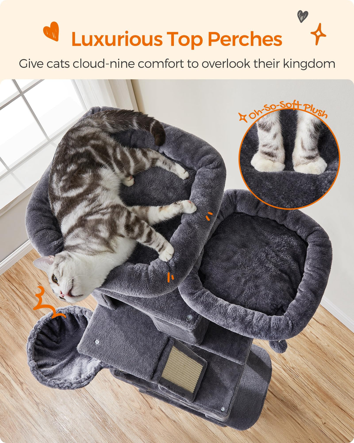 81.1-Inch Multi-Level Cat Tree M748