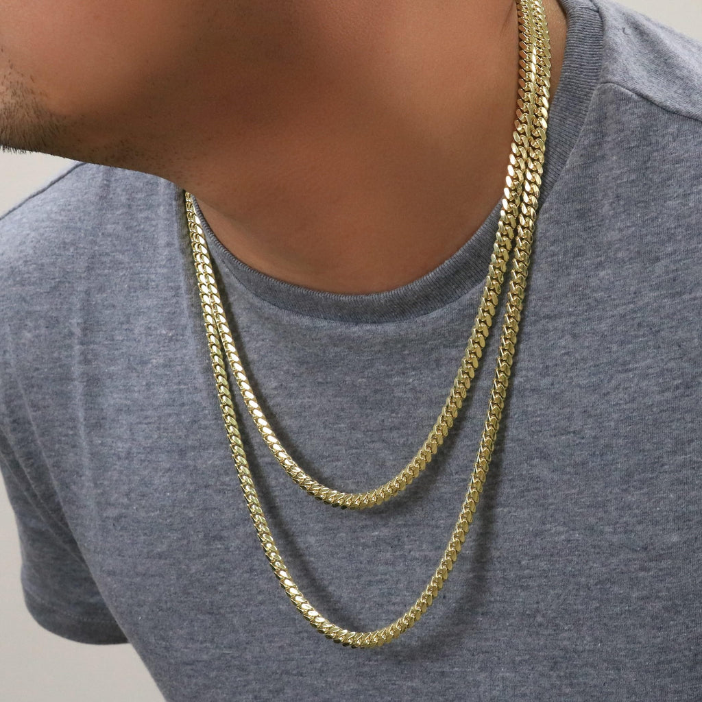 18K Yellow Gold Cuban Link Chain Necklace D898770