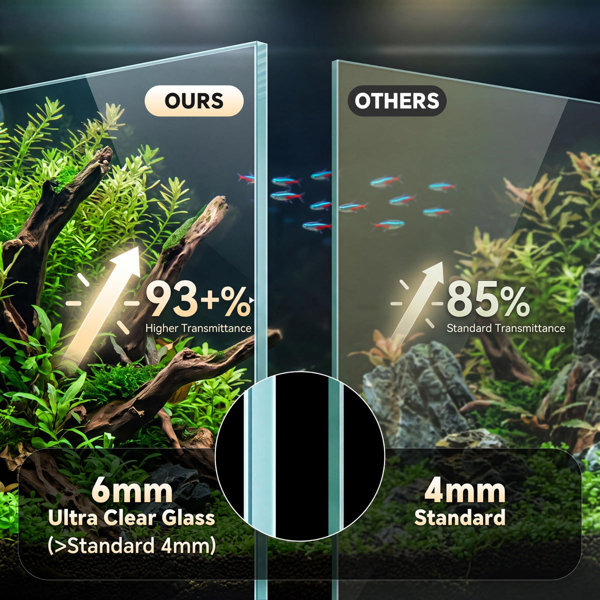 3.3 Gallon Glass Aquarium Kit U714