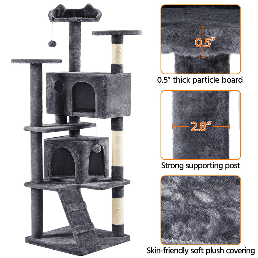 70in Cat Tree with Sisal Scratching Post N996